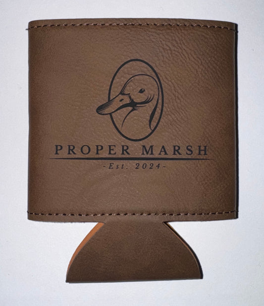 Proper Marsh Leather Koozie